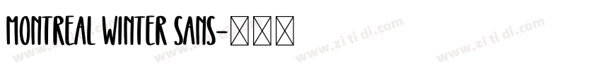 Montreal WINTER SANS字体转换